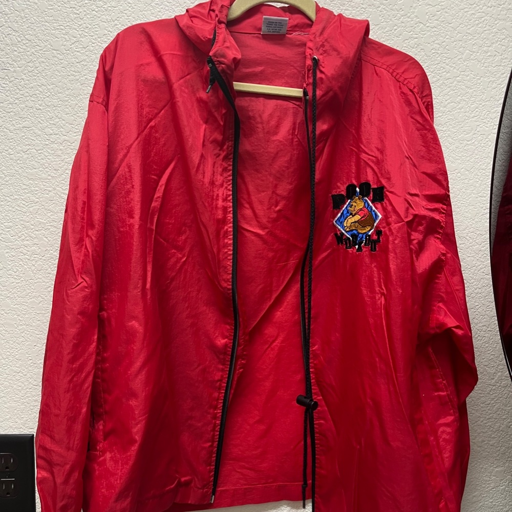 Vintage Winnie the Pooh Red Windbreaker